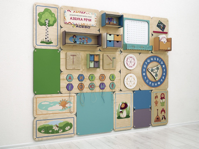Азбука речи настенная дидактическая панель для кабинета Логопеда