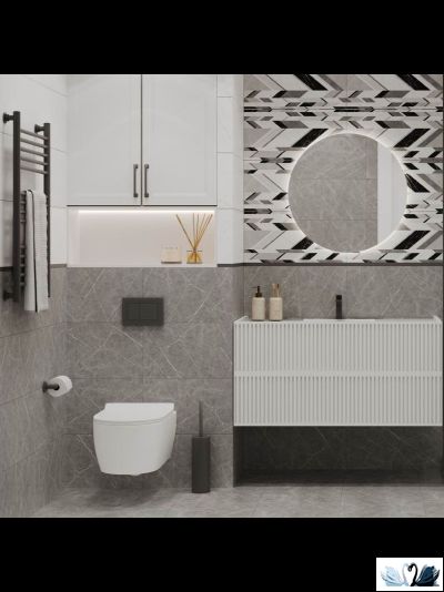 Плитка настенная Belani Верди серая 30х60 см Береза керамика