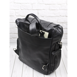 Кожаный рюкзак-сумка Fiorentino black (арт. 3003-01)