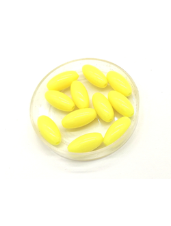 Бусины пластиковые фигурные, 16*6 мм рис желтый