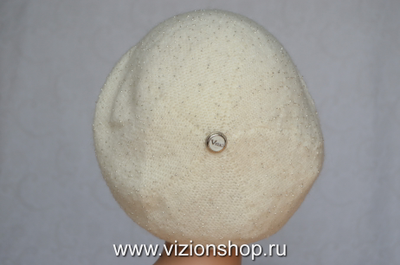 Vizio 6459 женский вязаный белый берет фото