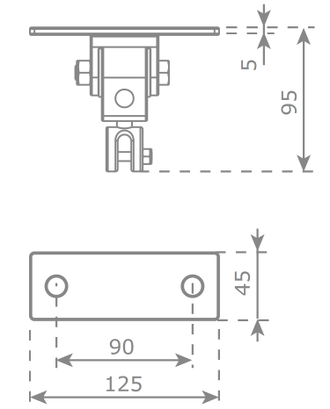 Подвес для качелей KBT Premium на плоской платформе, оцинк. сталь, арт. 817.006.010.001