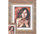 Девушка и бабочки 1090, Alisena (набор для вышивания нитками) vkn