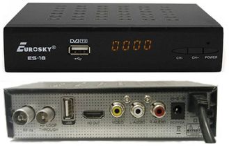 Eurosky ES-18. С индикатором, внутренний БП (WI-FI, IPTV, HDMI, 2 USB, DOLBYDIGITAL)