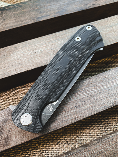 Складной нож Чиж NEXT дамаск, рукоять G10, цвет черный