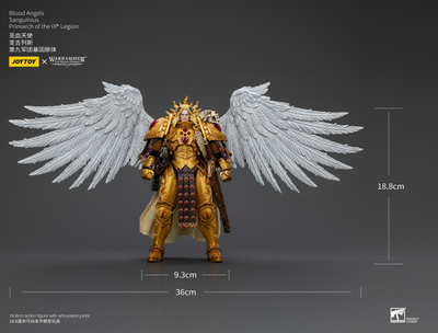 Сангвиний, Примарх Кровавых Ангелов (Warhammer Horus Heresy) - КОЛЛЕКЦИОННАЯ ФИГУРКА 1/18 Blood Angels Sanguinius Primarch of the IX Legion (JT00218) - JOYTOY