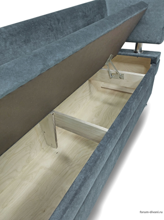 Кухонный ДИВАН "ФОРУМ-4" 130см с боковой спинкой, Серый Правый