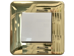 Рамка 1 пост металлик золото Efapel Latina с выключателем