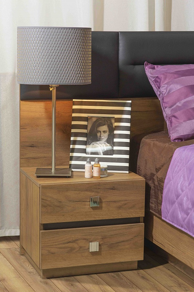 Композиция спальни NEO (НЕО) Дуб табачный Craft