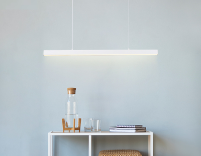 Трековый однофазный подвесной светодиодный светильник GL 6782 WH белый LED 24W 3000K 600*22*1025