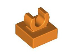Tile, Modified 1 x 1 with Open O Clip, Orange (15712 6472962)