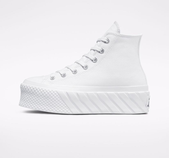 Converse platform high white best sale