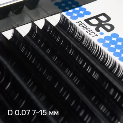 Ресницы чёрные Be PERFECT «BLACK» - Одна длина (16 линий)