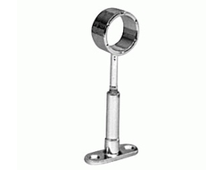 R-50R Держатель для трубы D-25мм СКВОЗНОЙ высота до центра отверстия 65-95мм хром