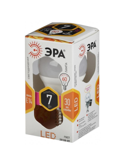 Лампа светодиодная ЭРА LED P45-7W-827-E14 7Вт Е14 2700К Б0020548