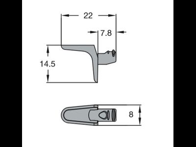 Полкодержатель Titus без шипа