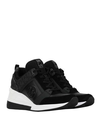 Женские кроссовки Michael Kors с надписью черные