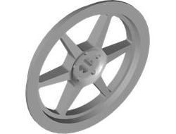 Wheel Cover 6 Spoke with Axle Hole - 43mm D. - for Wheel 56908, Light Bluish Gray (6607 6508515)