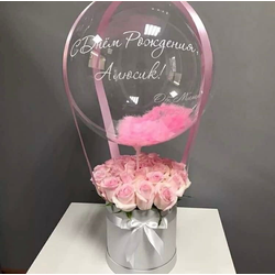 Композиция "Bubbles с розами. Нежность"