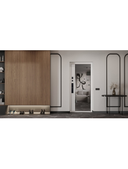 Стальная дверь   Сапсан с зеркалом (биометрический замок Smart lock Y12)