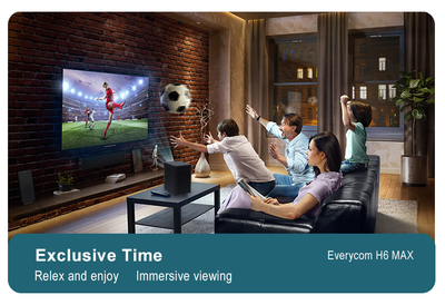 Видеопроектор Everycom H6 MAX, Андроид 12.0, память 2/32 Gb, 550 ANSI люменов