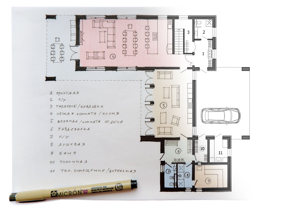 Дом с банным блоком для летнего отдыха