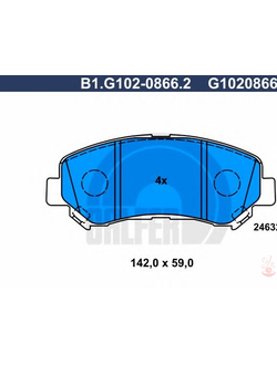 Колодки передние (Galfer) для Ниссан Икс Трейл Т31