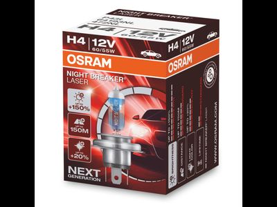 Галогеновая лампа Osram H4 64193NL Night Breaker Laser +150% (P43t, 472NL), 1шт