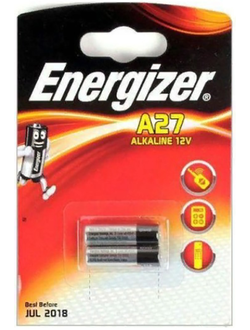 Батарейка A27 12B щелочная Energizer A27 в бластере 2 шт.