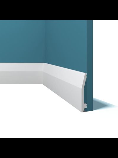 Плинтус напольный Перфект Plus P111, из дюрополимера, влагостойкий, под покраску, 2 метра