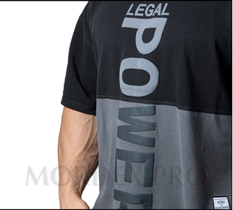 Размахайка 2104-415 Legal Power Split Jersey Pique  серый графит/глубокий черный