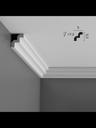 Потолочный карниз с гладким профилем из полиуретана Orac Decor Коллекция Luxxus C602