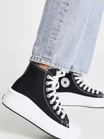 Мужские кеды Converse All Star Move High Top Высокие черные на платформе