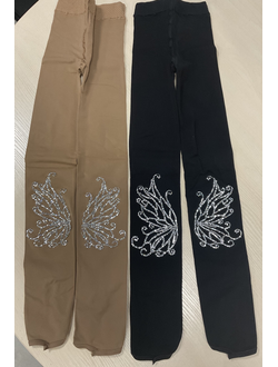 Колготки 95D с эффектом 3D. На каблук конька со Стразами (Е15)