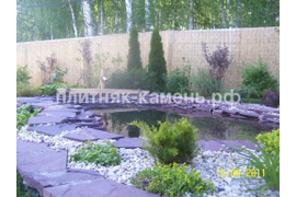 облицовка искусственного водоема натуральным камнем 