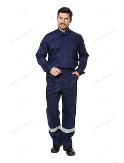 Куртка-рубашка защитная из термостойкой ткани цвет василек