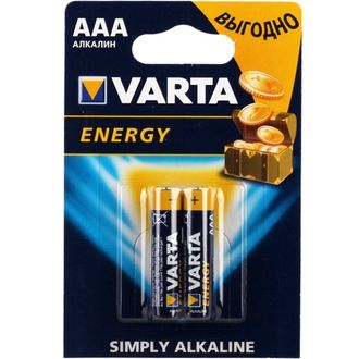 Батарейка AAA щелочная Varta LR3-2BL Energy (4103) в блистере 2шт.