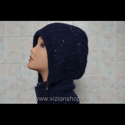 Шапка капор женская вязаная Италия Vizio 5846