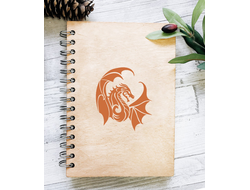 Скетчбук деревянный год Дракона №8