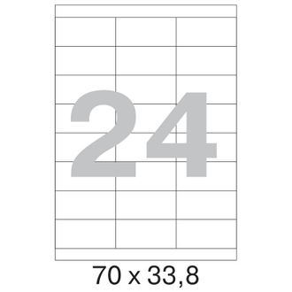 Этикетки самоклеящиеся Promega label 70х33,8 мм / 24 шт. на лис А4 100 листов в упаковке