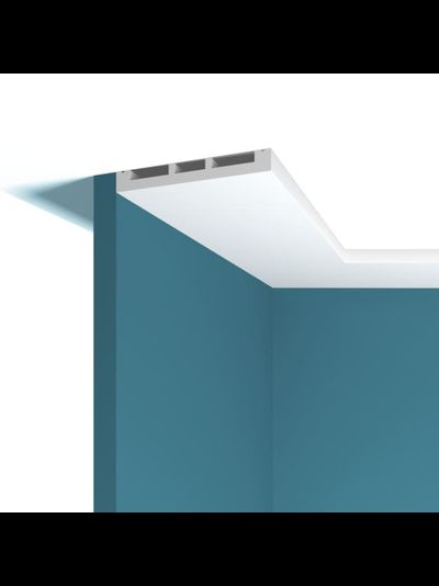 Плинтус напольный Перфект Plus P75, из дюрополимера, влагостойкий, под покраску, 2 метра