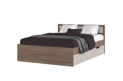 Гармония Кровать с ящиками КР 605 (1400) Ясень шимо темный/Ясень шимо светлый (с настилом)
