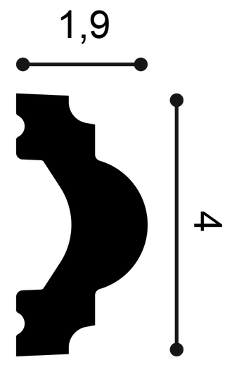 Молдинг PX120 - 4*1,9*200см