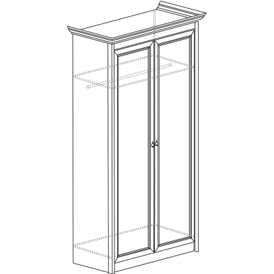 Гостиная Флоренция - 661 Шкаф для одежды 2-дверный