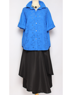 Рубашка хлопок "ШИТЬЕ ТУРЕЦКИЙ ОГУРЕЦ" голубая, белая, бежевая р.44-48