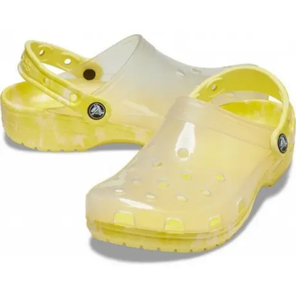 CROCS CLASSIC TRANSLUCENT BLEACH DYE CLOG ЖЕЛТЫЕ