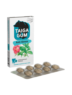 Смолка жевательная TAIGA GUM “Anti-Stress” без сахара 6,4гр.