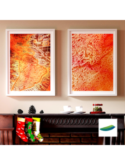 Пара постеров «Карта. Карибский бассейн и Южная Америка» и «Карта. Средиземноморье и Северная Африка» из коллекции «Странствия»