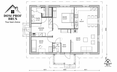 Древесный 84м2 12х7