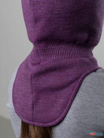 Шапка-шлем 20101-01 с утеплителем, х/б подклад, пурпур 52-54